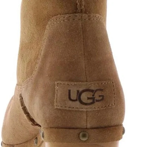 UGG Tan Suede Lug Sole Ankle Booties - Picture 3 of 7